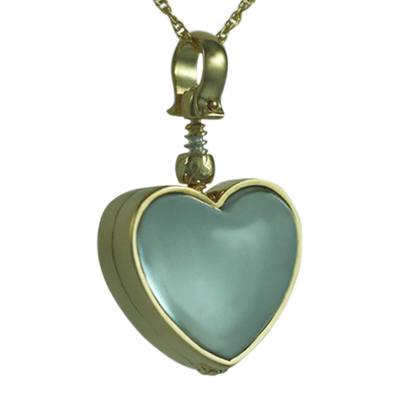 Heart Glass Locket Memorial Jewelry II